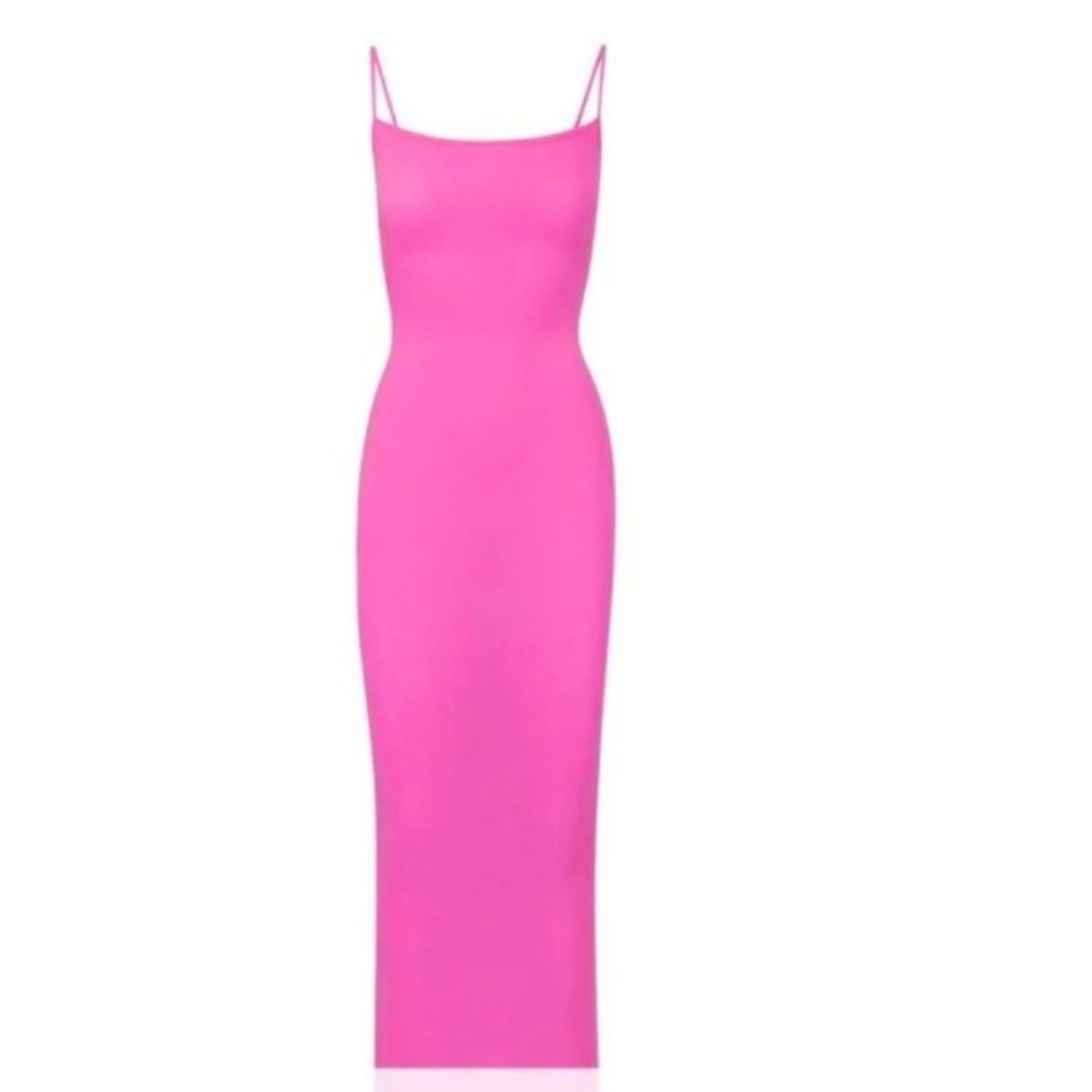 NEW AUTHENTIC SKIMS Bubble Gum Pink Maxi Dress SZ 3X